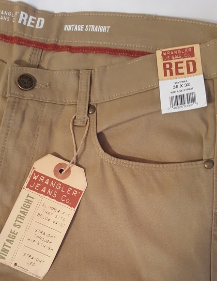 Wrangler Other - NWT Mens 36x32 Wrangler jeans Red vintage straigt